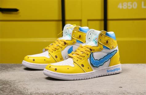 Custom Air Jordan 1 SpongeBob SquarePants | Air jordans retro, Air ...