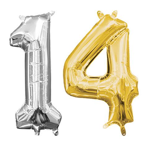 14” Number Foil Balloons & Custom Mylar Foil Balloons With Logo