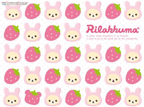 Rilakkuma-strawberry-Wallpaper | hello kitty and strawberries ...