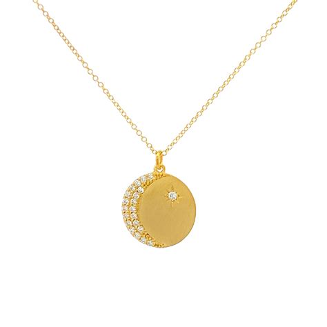 Gold Luna Medallion Pendant - Vardy's Jewelers