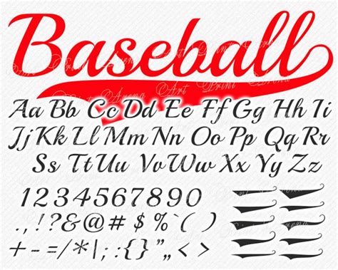 Baseball Font svg SVG Fonts Baseball SVG font Sport | Etsy