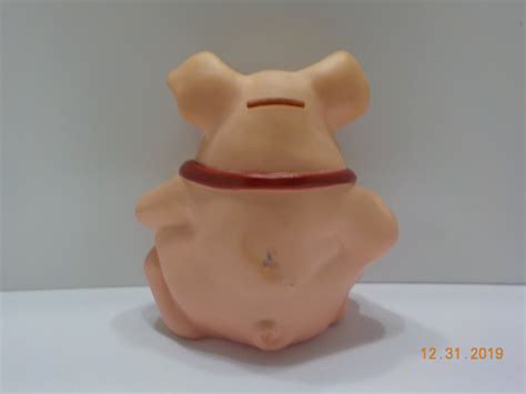 Vintage 1992 Pink Plastic Piggy Bank With Plug 19 - Etsy