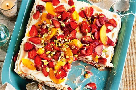 Pistachio, strawberry and peach torta | Recipe | Recipes, Baked ...