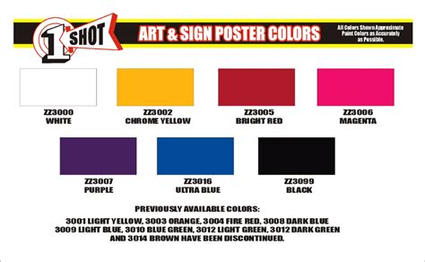 One Shot Enamel Paint Color Chart - Paint Color Ideas