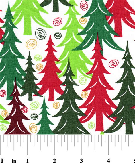 Christmas Tree Fabric - Print #1893 | Christmas Fabric Wholesale