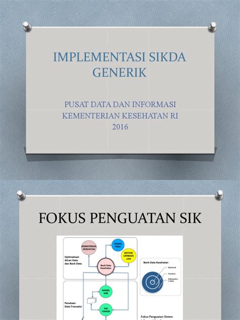 Implementasi Sikda Generik Kemenkes 20161 | PDF