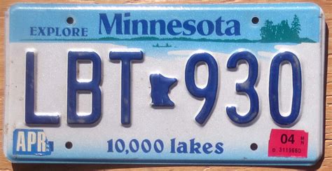 2004 Minnesota vg+ | Automobile License Plate Store: Collectible ...