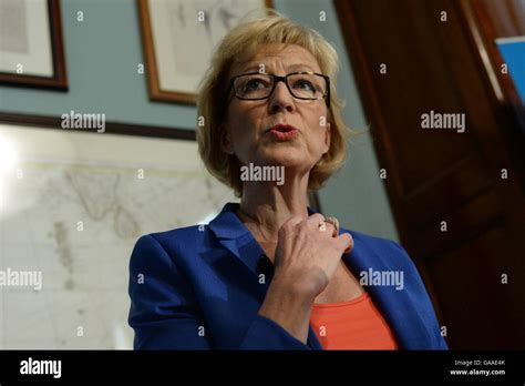 Andrea Leadsom launches her bid for the Tory leadership at The Reading Room in London Stock ...