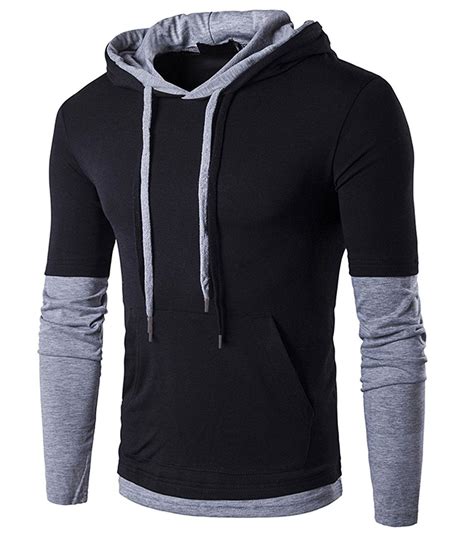 Men's Clothing, Hoodies & Sweatshirts, Men's Casual Long Sleeve Hoodie T Shirt Lightweight ...