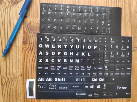 English Full Size Keyboard Frosted PVC &Transparent Keyboard Stickers PC, Laptop | eBay