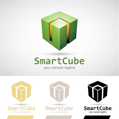 Premium Vector | Green Shiny 3d Smart Cube Logo Icon