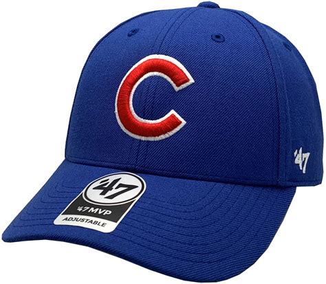 Chicago Cubs MVP Adjustable Strap Hat C Logo Blue