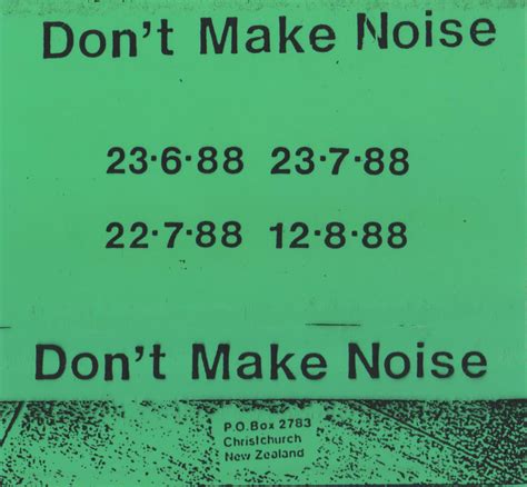 Dunedin Sound Tapes: Don't Make Noise - Don't Make Noise (1988)