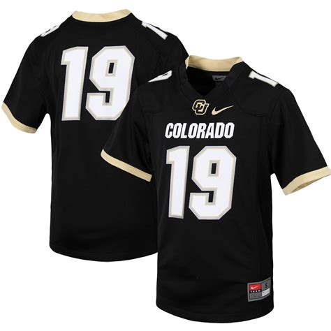 #19 Colorado Buffaloes Youth Team Football Jersey – Black – Ctjersey.store