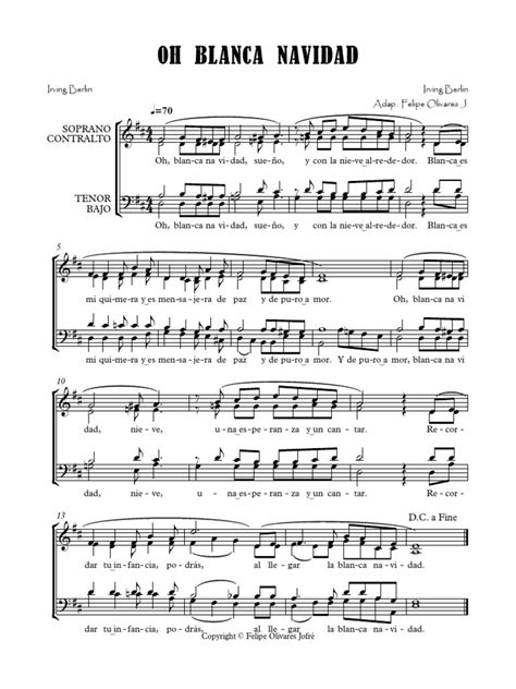 Oh, Blanca Navidad - SATB | PDF | Musique vocale | Éléments de la musique