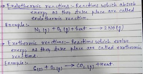 Endothermic And Exothermic Reaction Examples