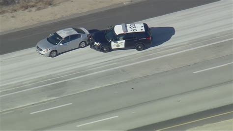 CHP officers use pit maneuver to disable pursuit vehicle on the 23 Freeway - YouTube