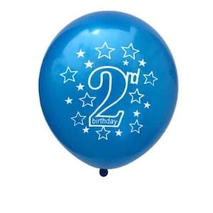 2nd Birthday Balloons, 2 Years Old Theme 12, Boy or Girl Birthday ...