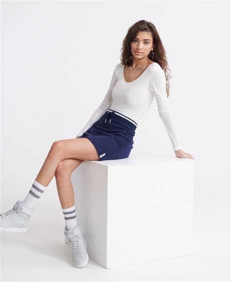 Womens - Summer Sweat Skirt in Atlantic Navy | Superdry UK