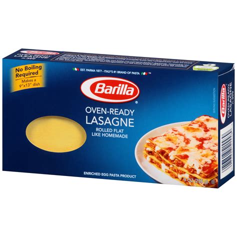 Barilla Lasagna Noodles Nutrition Facts – Besto Blog