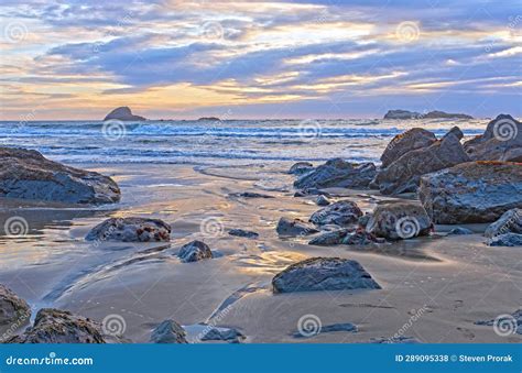 Surreal Light on a Coast at Sunset Stock Photo - Image of landscape, ocean: 289095338