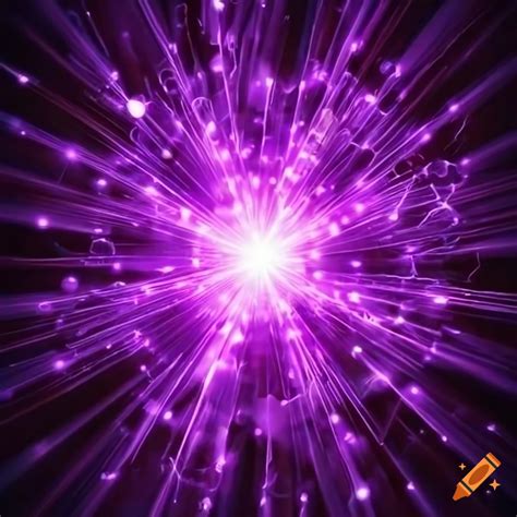Purple sparkling lights on white background