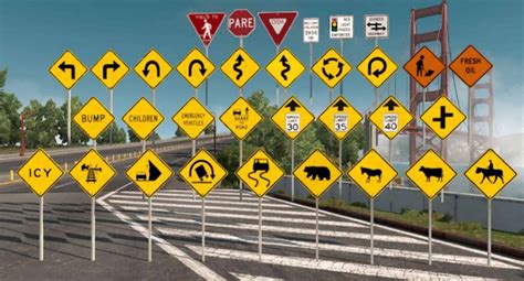 Traffic-Signs-Pack – brand new traffic signs for ATS Mod - American Truck Simulator mod | ATS mod