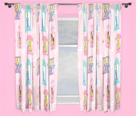 DISNEY PRINCESS BOULEVARD READY MADE CURTAINS PAIR 66" x 72" GIRLS PINK BEDROOM | eBay