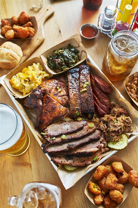 Texas Style Bbq Tray with Smoked Brisket, St Louis Ribs, Pulled Pork ...