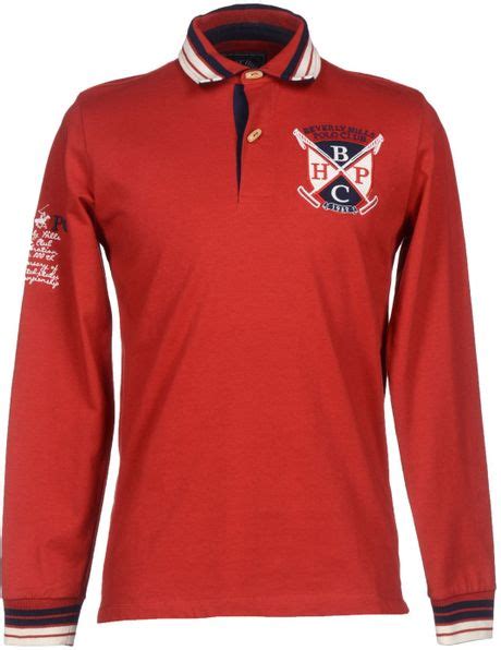 Beverly Hills Polo Club Polo Shirt in Red for Men | Lyst