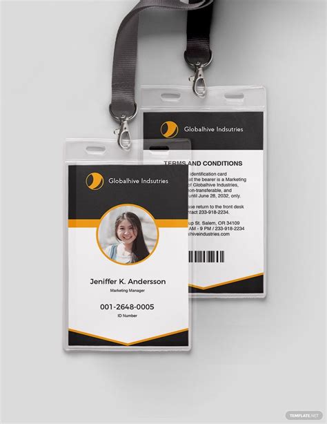 Teacher Employee ID Card Template in Illustrator, PSD, Word, Publisher, Google Docs, Pages ...