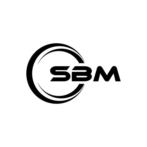 SBM letter logo design with white background in illustrator. Vector ...