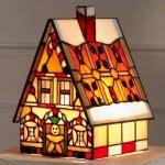 Gingerbread House Tiffany Stained Glass Lamp – Gingerbread Fun