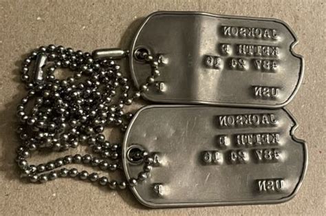 2 USN Dog Tags WW2-Vietnam Date Unknown | #4613706143