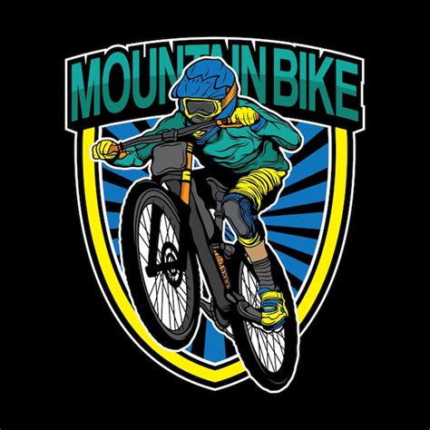 Mountain bike logo design Vector | Premium Download