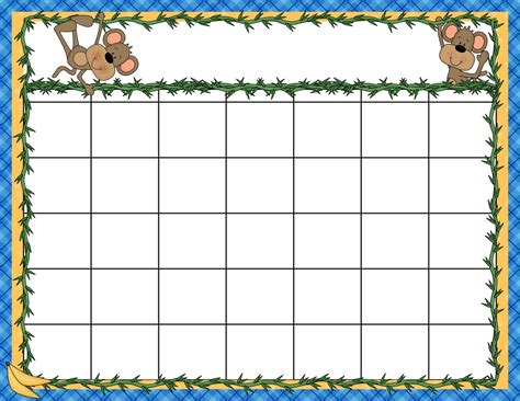 Blank Preschool Class Calendar | Calendar Template Printable