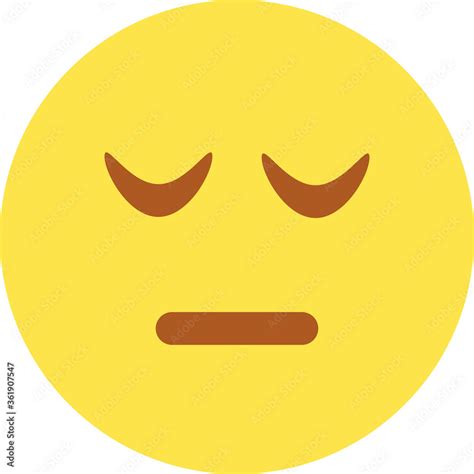 Pensive Face Emoji / Emoticon Stock Vector | Adobe Stock