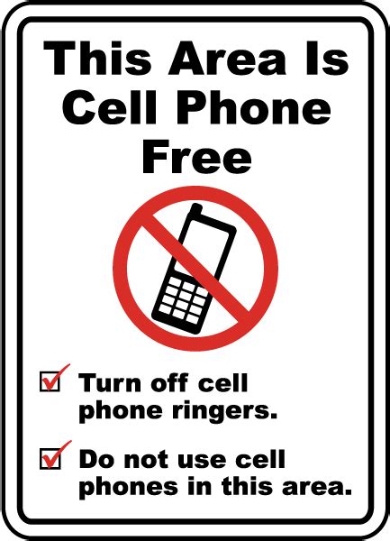 This Area Is Cell Phone Free Sign - Get 10% Off Now