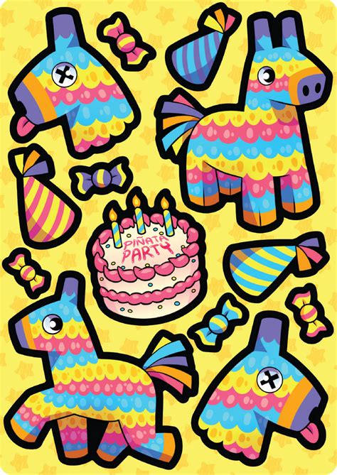 Pinata Party Sticker Sheet – Muttasaur