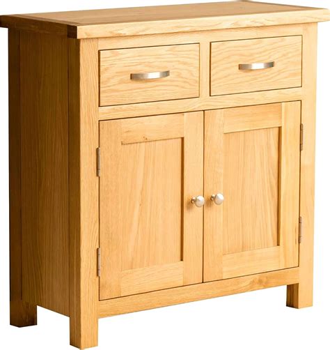 RoselandFurniture London Oak Mini Sideboard Storage Cabinet with ...