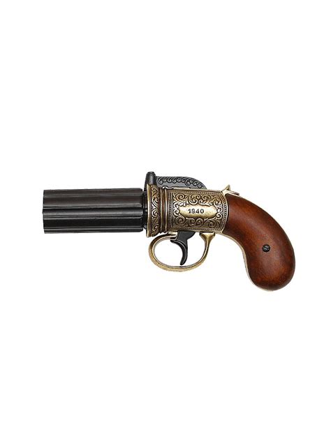 Pepperbox Revolver Replica Weapon - maskworld.com