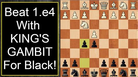 Chess Opening For Black Against 1.e4 | Latvian Gambit | KING'S GAMBIT FOR BLACK - YouTube