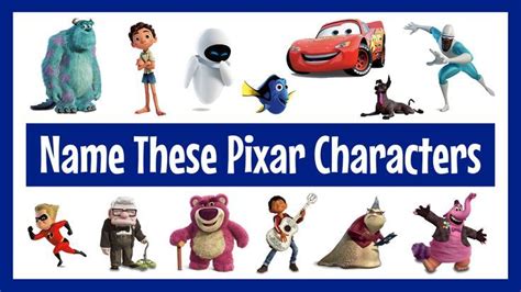 Pixar Character Quiz! Video Trivia Round | Pixar characters, Disney ...