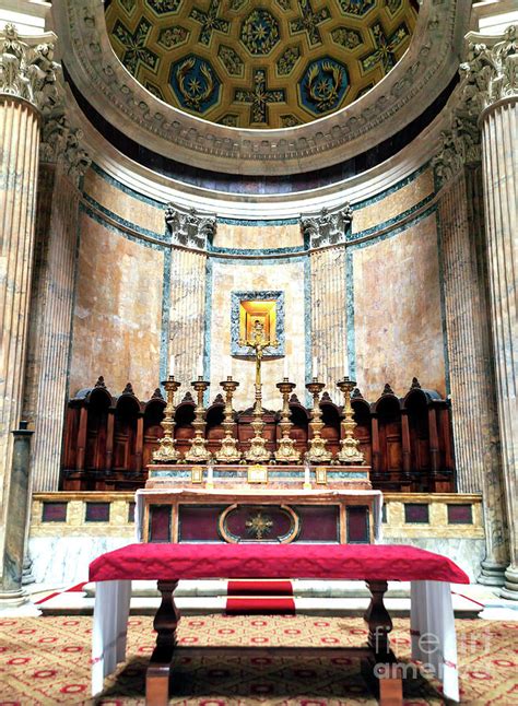 Rome Pantheon Altar in Italy Photograph by John Rizzuto - Pixels