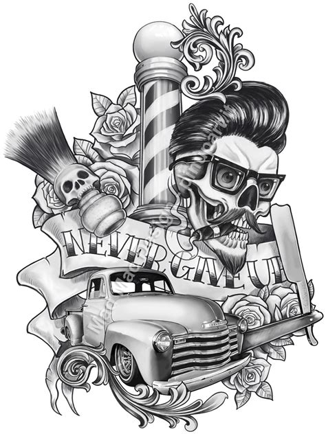 Rockabilly Tattoo Design | Mad Mac Art