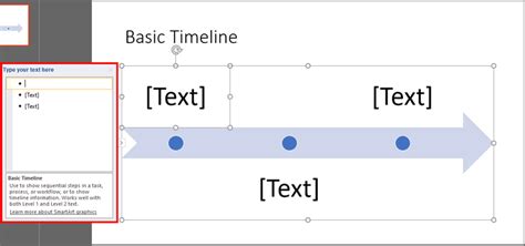 Creating Timelines Using SmartArt in PowerPoint 365 for Windows