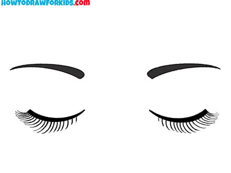 How to Draw Closed Eyes - Easy Drawing Tutorial For Kids