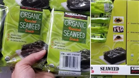 Costco Organic Roasted Seaweed Snack - 10 pack $8.99 - YouTube