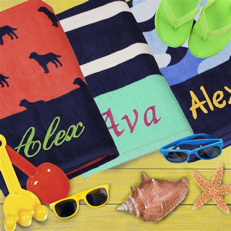 Beach Towels Personalized Custom Beach Towel Monogrammed