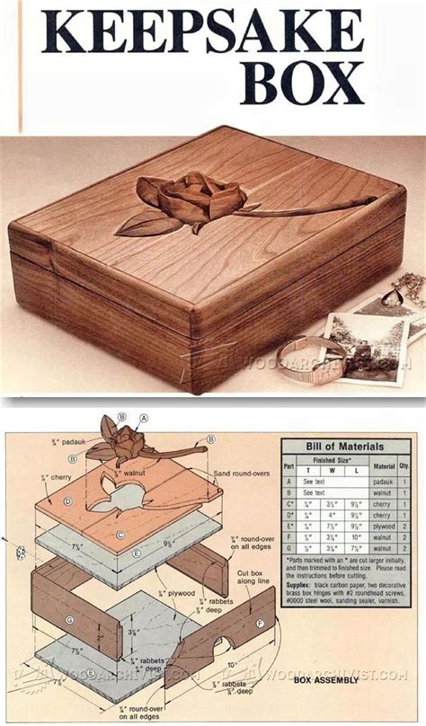 Keepsake Box Plans - Woodworking Plans and Projects | WoodArchivist.com ...